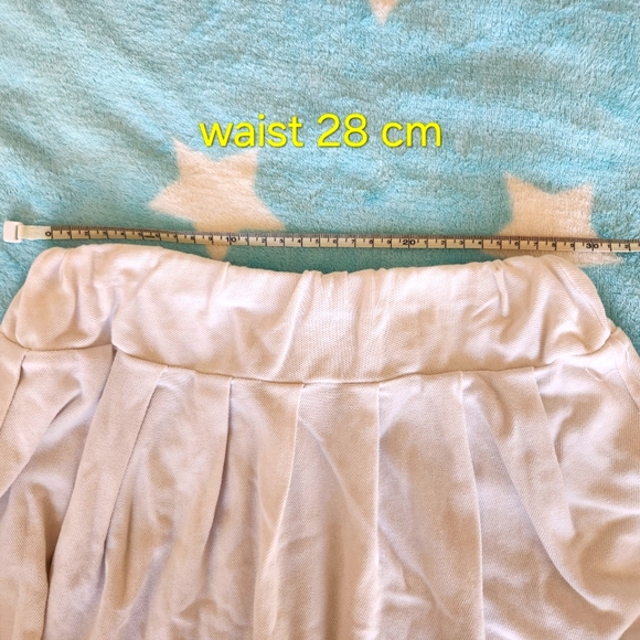 White color with 2 blue straps mini skirts - Picture 2 of 3